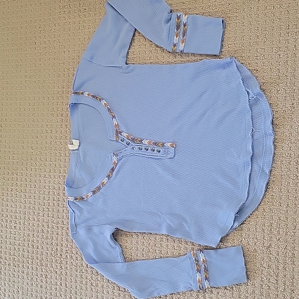 Free People (We the Free) Henley Thermal Long-sleeve Top
